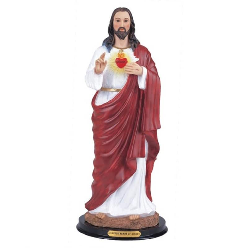 QMax 9"H Sacred Heart of Jesus Statue Holy Figurine Religious